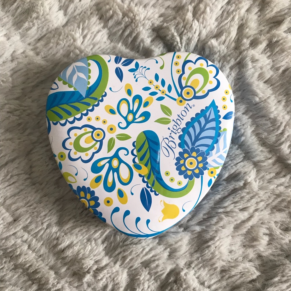 Heart-Shaped Brighton Jewelry Tin